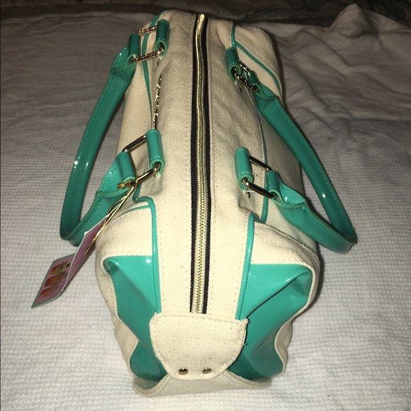 Beige & Torquiose green VS beauty bag - Picture 4 of 4