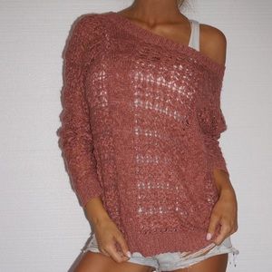 Rose pink lightweight sweater