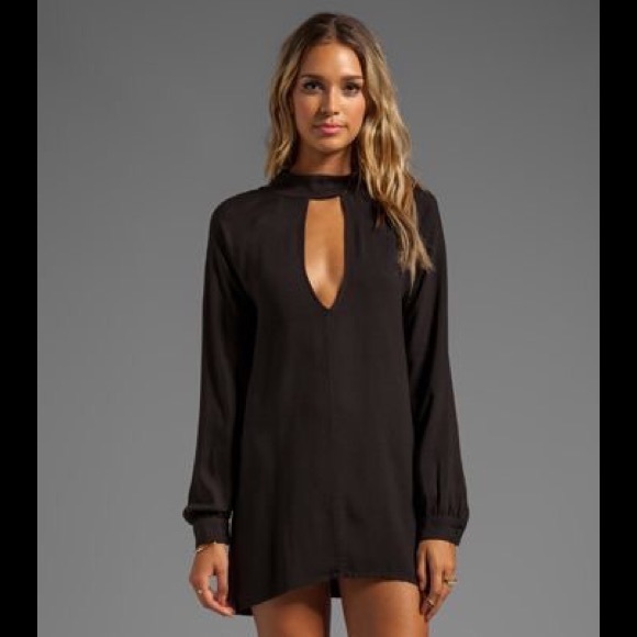 for love and lemons black long sleeve dress