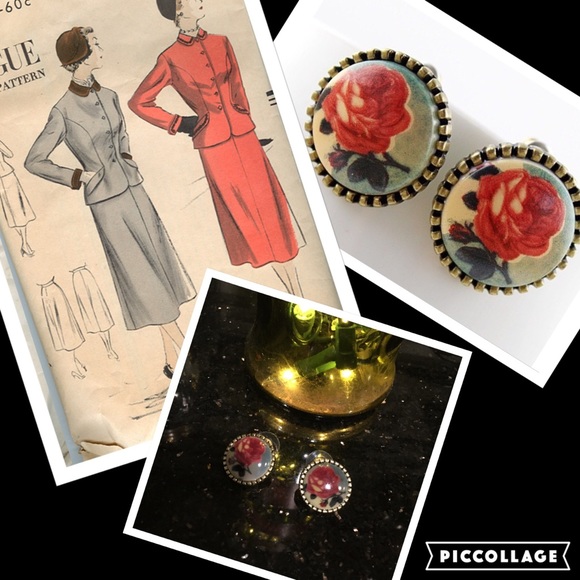 Gypsi's Jewelry - Vintage inspired rose earrings