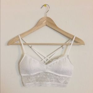 White lace bralette