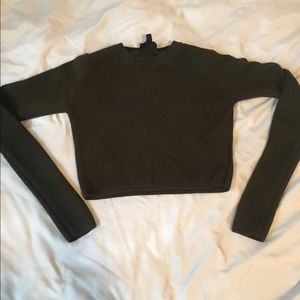 Dark green top shop crop top