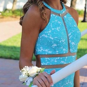 La Femme Lace formal dress