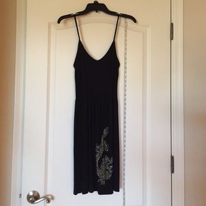 Black dragon detail dress