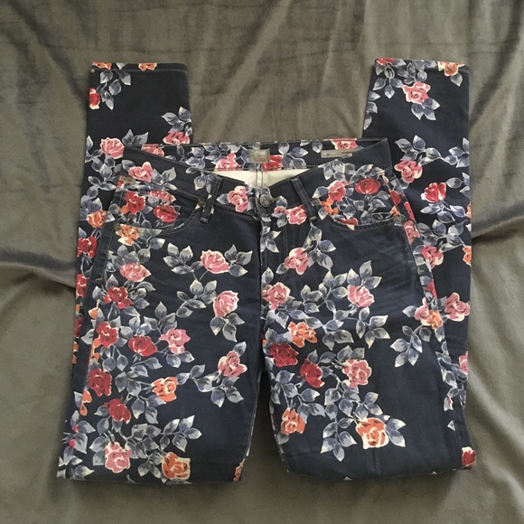 Citizens of humanity floral Thompson skinnies - Picture 2 of 4