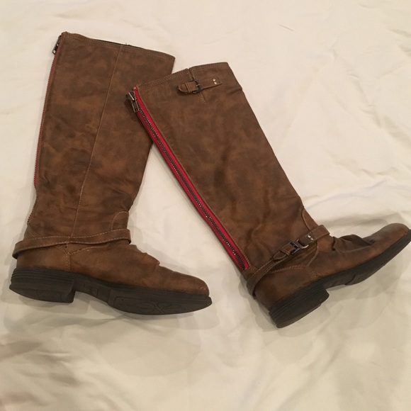 Brown riding boots