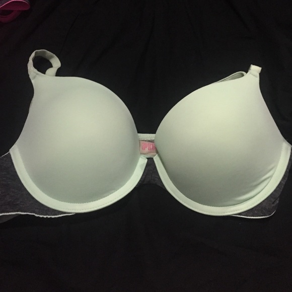 Mint and grey- Pink Victoria Secret Push-Up Bra