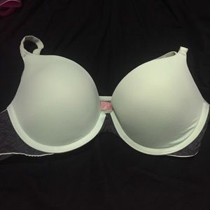 Mint and grey- Pink Victoria Secret Push-Up Bra