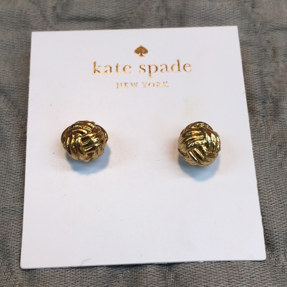 kate spade Jewelry - Kate Spade Gold Know the Ropes Stud Earrings