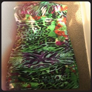 Strapless mini dress