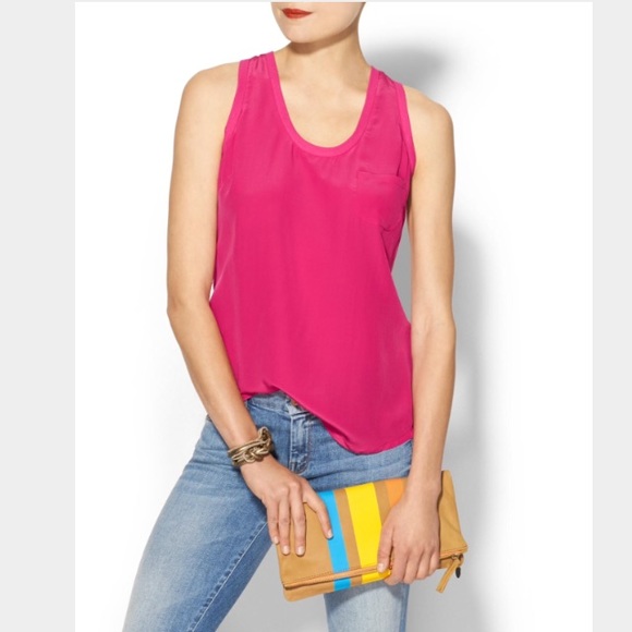 Joie Tops - Joie Alicia Silk Racerback Tank Top in Pink NWOT