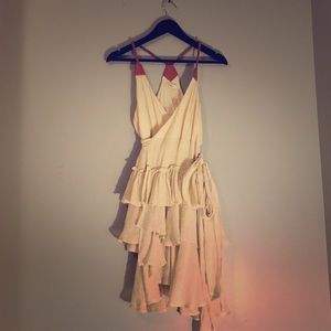 Adorable Linen Wrap Dress in Cream