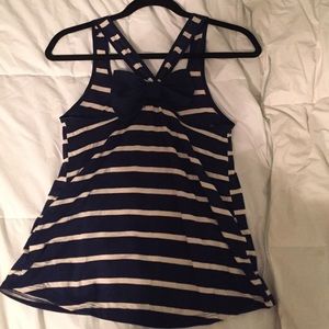 Bow Back Striped Tank
