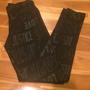 Justice Leggings Black on Black