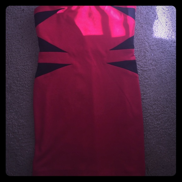 Strapless mini dress