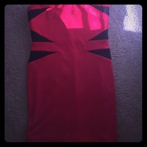 Strapless mini dress