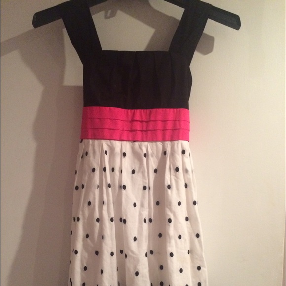 Children's formal black and white dress