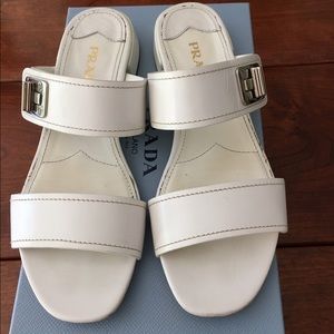 Prada white sandals