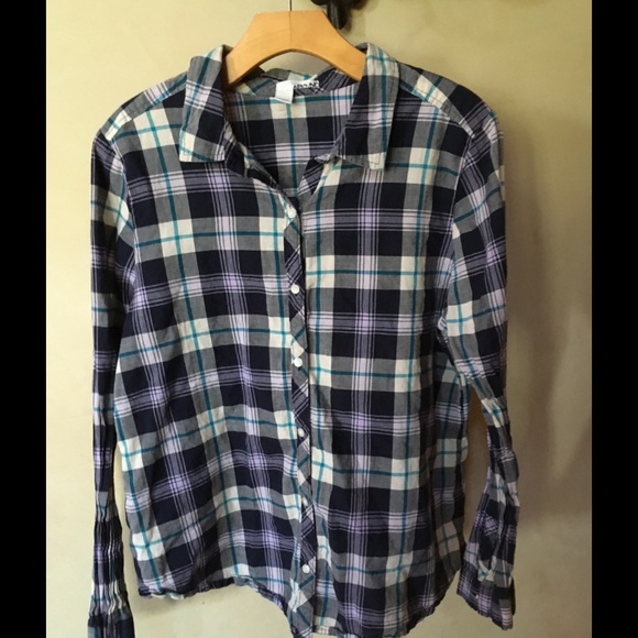 Kids long sleeve button down plaid shirt - Picture 1 of 4