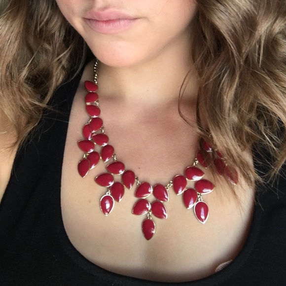 2 for 30% off! Pretty Fall Cranberry Necklace