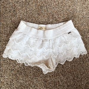 White Lace Shorts