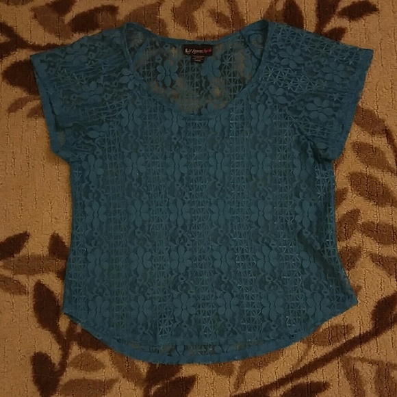 Blue Lace Top