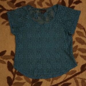 Blue Lace Top