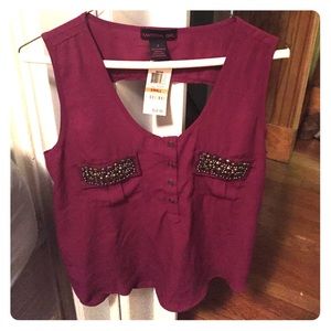 Going out top. Never worn with pretty beads!