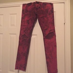 Rude brand distressed skinny jeans