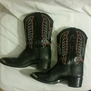 Durango boys boots sz 13 Lil' Black Lizard Western
