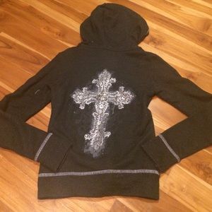 Miss Me. Zip Up Sweatshirt.