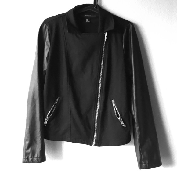 Black leather Moto jacket