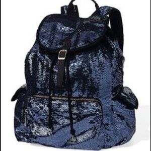 Navy blue sequin Victoria Secret backpack