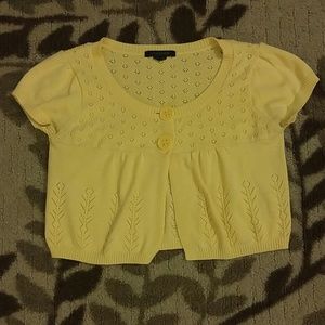 Yellow Cropped Cardigan