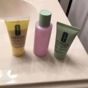 Travel size Clinique facial products