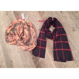 NWT Scarf {{bundle}} infinity & plaid flannel