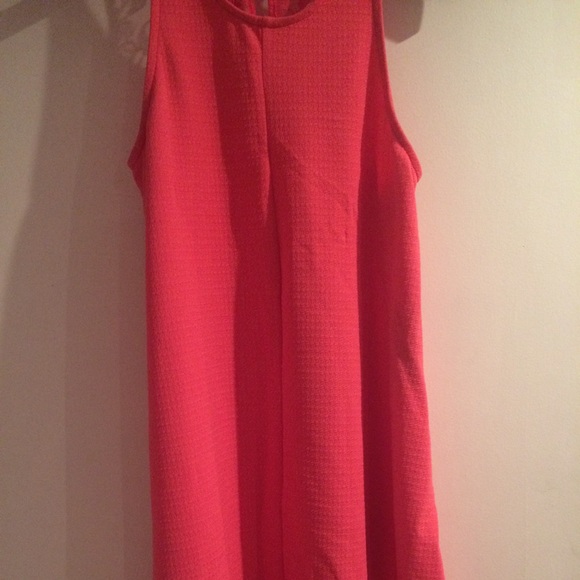 Coral shift dress