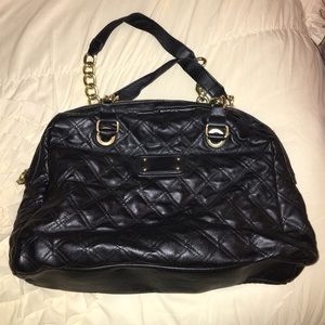 Quilted black tote