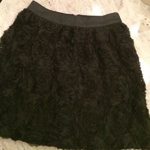 Flower embellished texture skirt