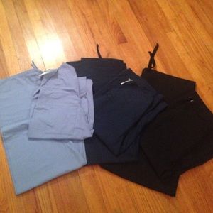 Bundle Set of 3 Unisex Scrubs Medium top & bottom