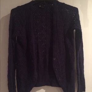 Navy blue button-up cardigan