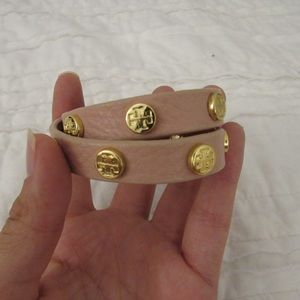 Tory Burch Double Wrap Leather Bracelet