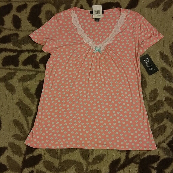 Coral Floral PJ Top