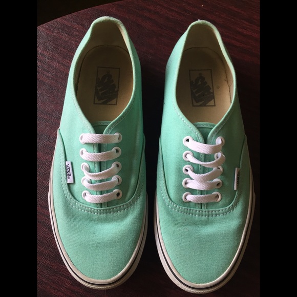 Mint Green Authentic Vans - GREAT CONDITION