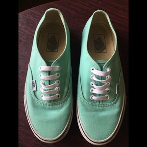 Mint Green Authentic Vans - GREAT CONDITION