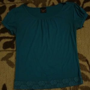 Blue Short sleeve Top