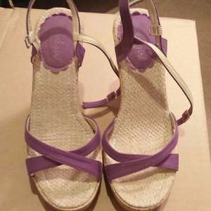 Purple Wedge sandal