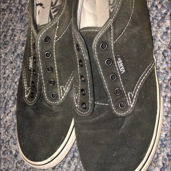 Black low cut vans