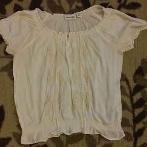 White Peasant Top