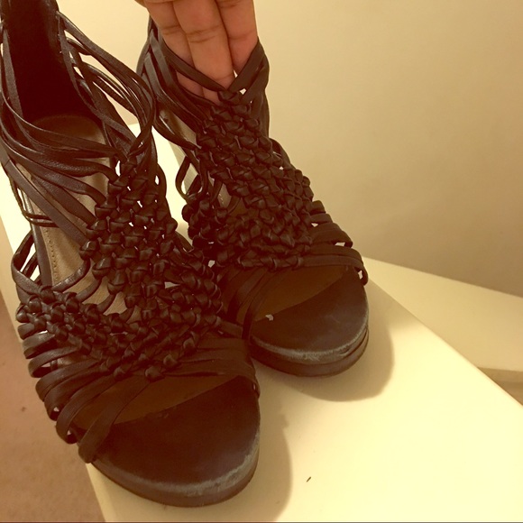 B. Makowsky braided wedge sandal